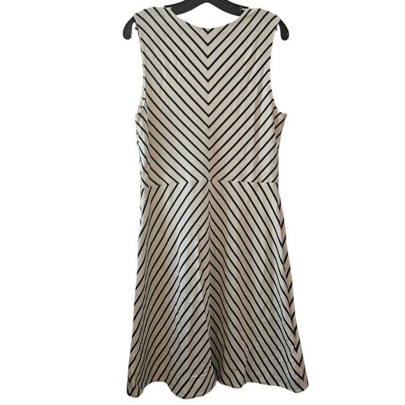 EUC | Striped Black & White A-Line Dress | Size: 12 - Picture 2 of 8